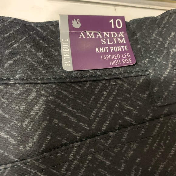 Gloria Vanderbilt Gray Print Amanda Sz. 10 - Picture 2 of 8